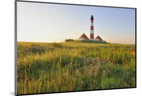 Westerhever Lighthouse, North Sea, Schleswig-Holstein, Westerheversand, Wadden Sea-Herbert Kehrer-Mounted Photographic Print