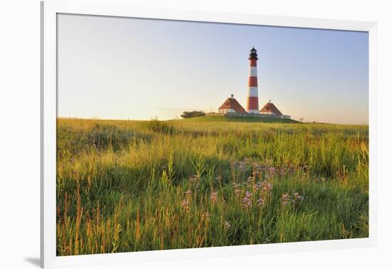 Westerhever Lighthouse, North Sea, Schleswig-Holstein, Westerheversand, Wadden Sea-Herbert Kehrer-Framed Photographic Print