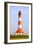 Westerhever Lighthouse, North Sea, Schleswig-Holstein, Westerheversand, Wadden Sea-Herbert Kehrer-Framed Photographic Print