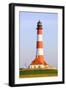 Westerhever Lighthouse, North Sea, Schleswig-Holstein, Westerheversand, Wadden Sea-Herbert Kehrer-Framed Photographic Print