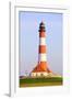 Westerhever Lighthouse, North Sea, Schleswig-Holstein, Westerheversand, Wadden Sea-Herbert Kehrer-Framed Photographic Print