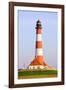 Westerhever Lighthouse, North Sea, Schleswig-Holstein, Westerheversand, Wadden Sea-Herbert Kehrer-Framed Photographic Print