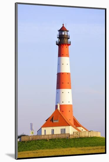 Westerhever Lighthouse, North Sea, Schleswig-Holstein, Westerheversand, Wadden Sea-Herbert Kehrer-Mounted Photographic Print