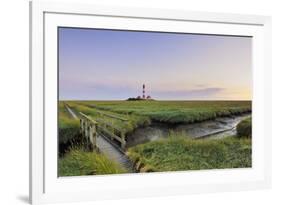 Westerhever Lighthouse, North Sea, Schleswig-Holstein, Westerheversand, Wadden Sea-Herbert Kehrer-Framed Photographic Print