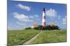 Westerheversand Lighthouse, Westerhever, Eiderstedt Peninsula, Schleswig Holstein, Germany, Europe-Markus Lange-Mounted Photographic Print