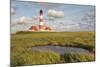 Westerheversand Lighthouse, Westerhever, Eiderstedt Peninsula, Schleswig Holstein, Germany, Europe-Markus Lange-Mounted Photographic Print