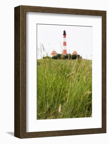 Westerheversand Lighthouse, Westerhever, Eiderstedt Peninsula, Schleswig Holstein, Germany, Europe-Markus Lange-Framed Photographic Print