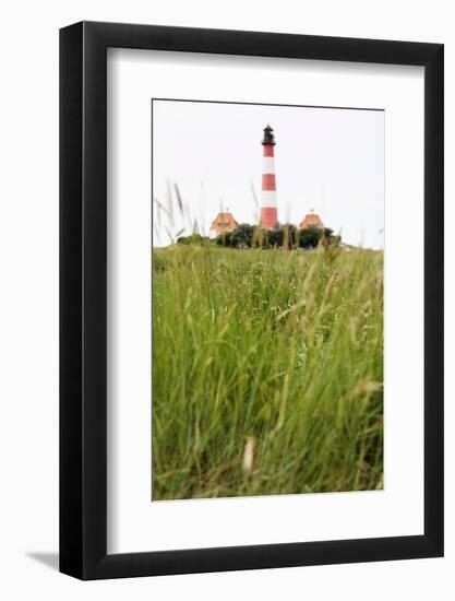 Westerheversand Lighthouse, Westerhever, Eiderstedt Peninsula, Schleswig Holstein, Germany, Europe-Markus Lange-Framed Photographic Print