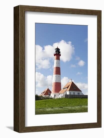 Westerheversand Lighthouse, Westerhever, Eiderstedt Peninsula, Schleswig Holstein, Germany, Europe-Markus Lange-Framed Photographic Print