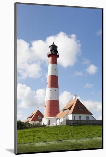 Westerheversand Lighthouse, Westerhever, Eiderstedt Peninsula, Schleswig Holstein, Germany, Europe-Markus Lange-Mounted Photographic Print