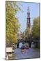 Westerkerk Church Tower by Prinsengracht Canal, Amsterdam, Netherlands, Europe-Amanda Hall-Mounted Photographic Print