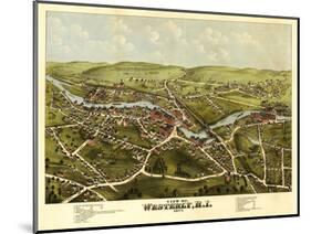 Westerly, Rhode Island - Panoramic Map-Lantern Press-Mounted Art Print