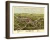 Westerly, Rhode Island - Panoramic Map-Lantern Press-Framed Art Print