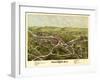 Westerly, Rhode Island - Panoramic Map-Lantern Press-Framed Art Print