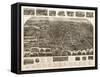 Westerly, Rhode Island - Panoramic Map-Lantern Press-Framed Stretched Canvas