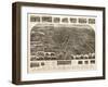 Westerly, Rhode Island - Panoramic Map-Lantern Press-Framed Art Print