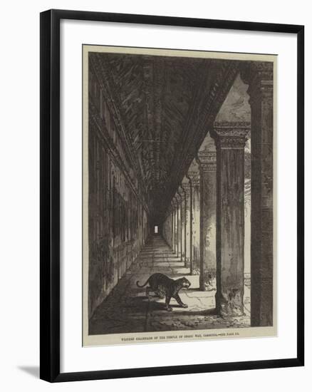 Western Colonnade of the Temple of Ongou Wat, Cambodia-null-Framed Giclee Print