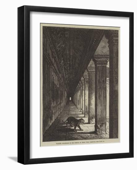 Western Colonnade of the Temple of Ongou Wat, Cambodia-null-Framed Giclee Print