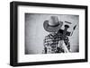 Western Country Cowboy Musician with Guitar-igor stevanovic-Framed Photographic Print
