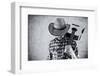 Western Country Cowboy Musician with Guitar-igor stevanovic-Framed Photographic Print