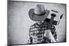 Western Country Cowboy Musician with Guitar-igor stevanovic-Mounted Photographic Print