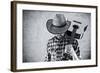 Western Country Cowboy Musician with Guitar-igor stevanovic-Framed Photographic Print