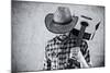 Western Country Cowboy Musician with Guitar-igor stevanovic-Mounted Photographic Print