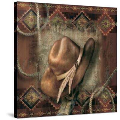 'Western Cowboy Hat' Stretched Canvas Print Alma Lee