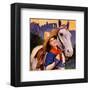 Western Cowgirl Beauty-null-Framed Giclee Print