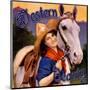 Western Cowgirl Beauty-null-Mounted Giclee Print