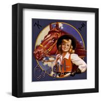 Western Cowgirl-null-Framed Giclee Print