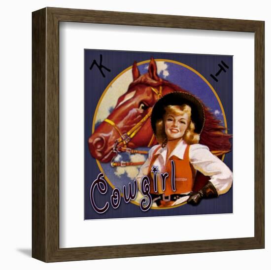 Western Cowgirl-null-Framed Giclee Print