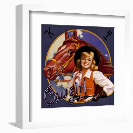 Western Cowgirl-null-Framed Giclee Print