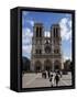 Western Facade, Notre Dame, UNESCO World Heritage Site, Paris, France, Europe-Carlo Morucchio-Framed Stretched Canvas