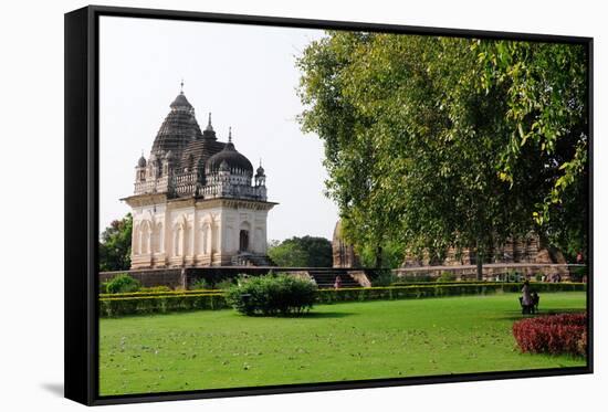 Western Group of Monuments, Khajuraho, UNESCO World Heritage Site, Madhya Pradesh, India, Asia-Bhaskar Krishnamurthy-Framed Stretched Canvas