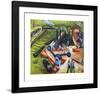 Western Harbour in Frankfurt am Main-Ernst Ludwig Kirchner-Framed Premium Giclee Print