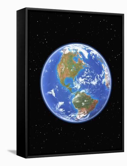Western Hemisphere of Earth-Kulka-Framed Stretched Canvas