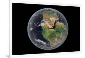 Western Hemisphere of the Earth During the Early Jurassic Period-null-Framed Art Print