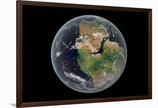 Western Hemisphere of the Earth During the Early Jurassic Period-null-Framed Art Print