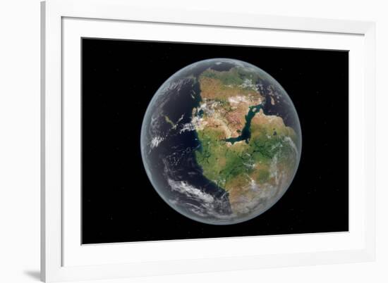 Western Hemisphere of the Earth During the Early Jurassic Period-null-Framed Art Print