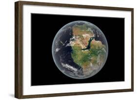 Western Hemisphere of the Earth During the Early Jurassic Period-null-Framed Art Print