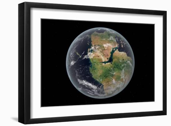 Western Hemisphere of the Earth During the Early Jurassic Period-null-Framed Art Print