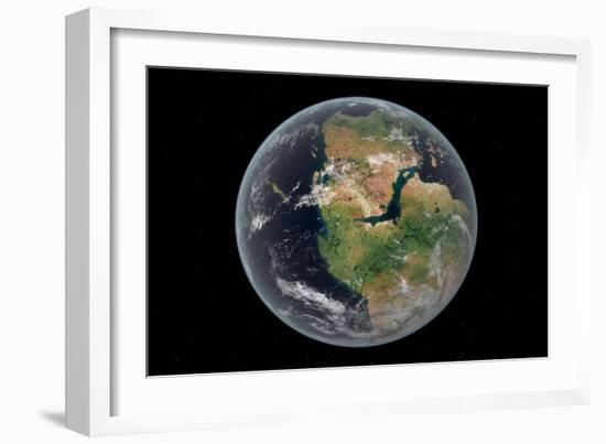 Western Hemisphere of the Earth During the Early Jurassic Period-null-Framed Art Print