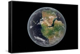 Western Hemisphere of the Earth During the Early Jurassic Period-null-Framed Stretched Canvas