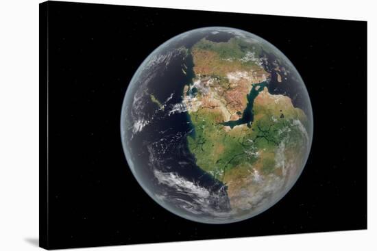 Western Hemisphere of the Earth During the Early Jurassic Period-null-Stretched Canvas