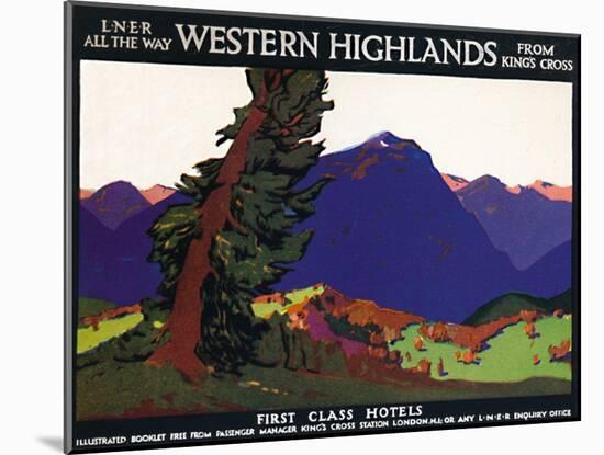 'Western Highlands - First Class Hotels - British Poster', c1926-Andrew Johnson-Mounted Giclee Print
