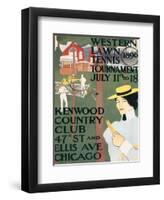 Western Lawn Tennis Tournament-Edward Penfield-Framed Premium Giclee Print