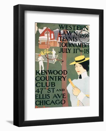 Western Lawn Tennis Tournament-Edward Penfield-Framed Premium Giclee Print