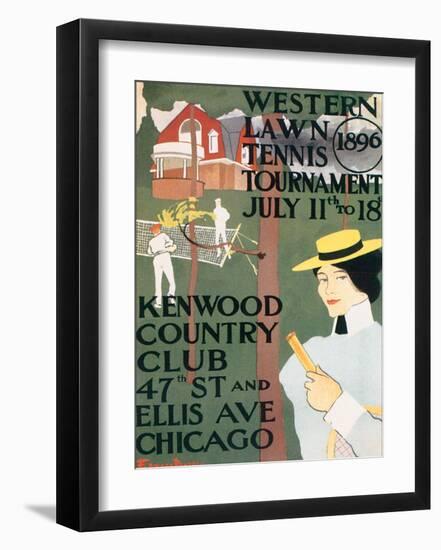 Western Lawn Tennis Tournament-Edward Penfield-Framed Premium Giclee Print