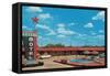 Western Motel-null-Framed Stretched Canvas